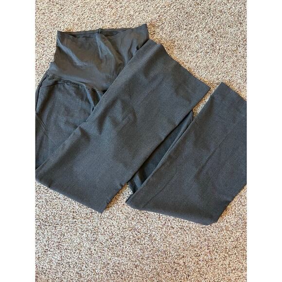 Maternity Dress Pants, Size 10, Gap, Charcoal, Boot Leg, Size 10 - Picture 2 of 9